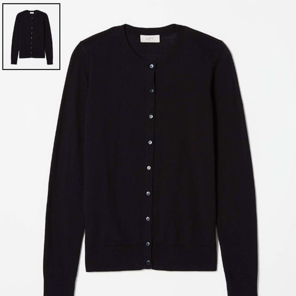 black cardigan loft